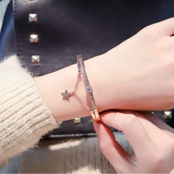 Star Bracelet Chain Classical Plain Cuff Stars Bangle Cuff - Picture 2 of 2